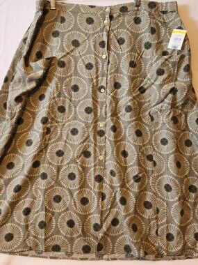 NWT DR2 by Daniel Rainn Boho Floral Midi Skirt - Plus Size 2X